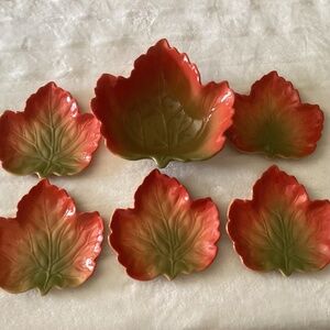 Set of 6 Better Homes and Garden Salad Plates and Bowl Heritage Collection-Nice